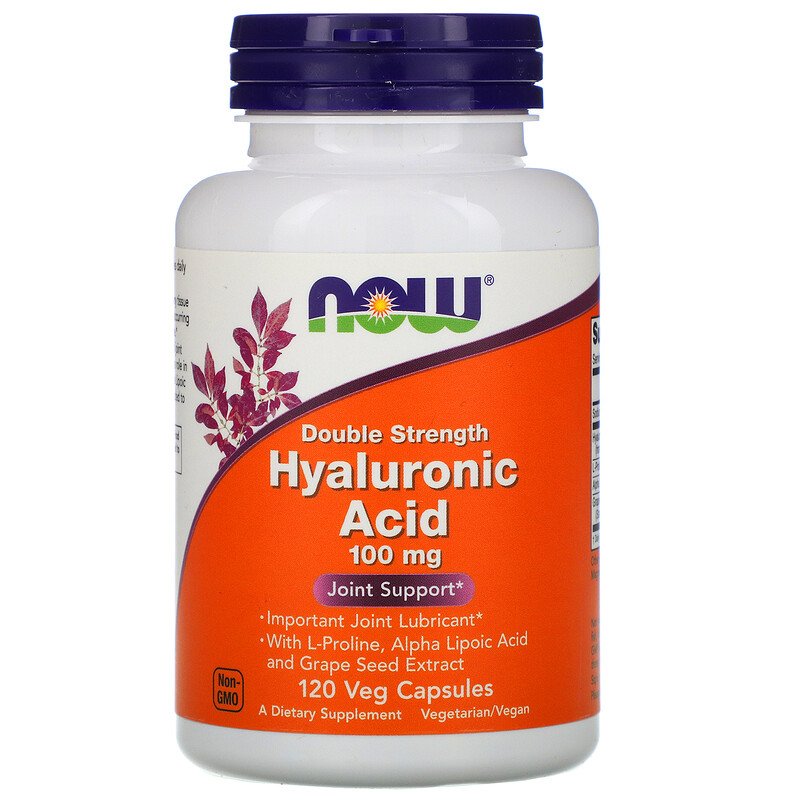 Купить NOW Hyaluronic Acid 100 мг 120 вег капс, цена 4170 руб. с доставкой по Якутску | Market Do4a