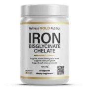 Заказать Wellness Gold Nutrition Iron Bisglycinate Chelate 60 капс